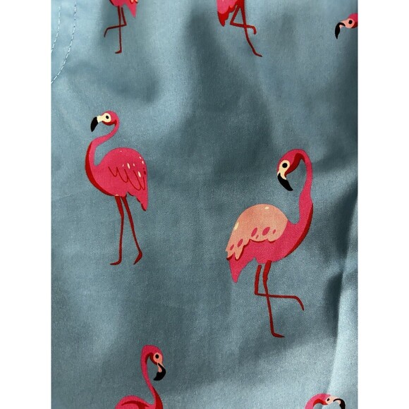 Mens Pink Flamingo Blue Swim Trunks Size XXL NWoT - Picture 4 of 8